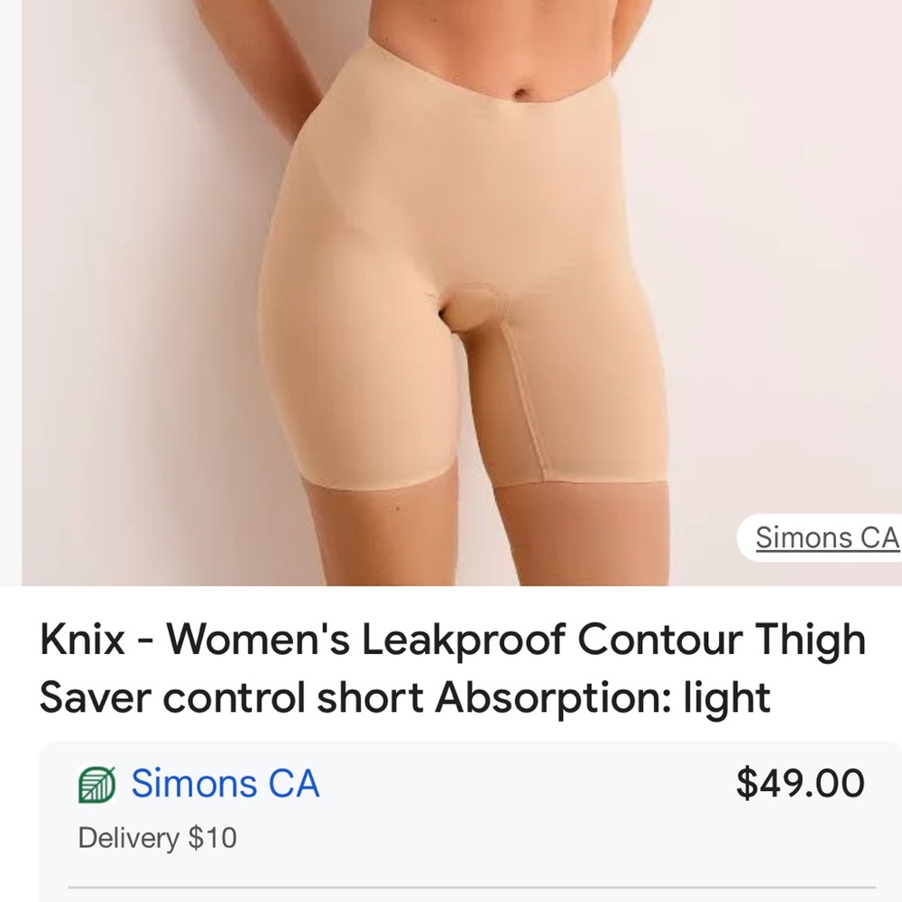 Knix leakproof thigh saver